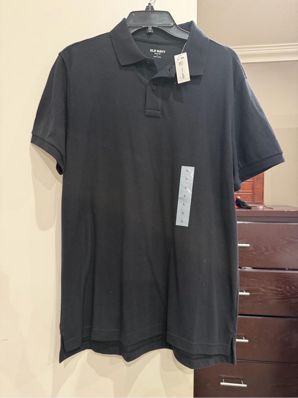 Old Navy Men’s Black Polo Shirt - Classic Solid Knit